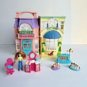 Vtg Fisher Price Sweet Streets Pet Shop Beauty Salon Loving Family MISSING BRUSH